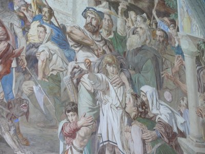 Fresco Depicting William Tell and His Son by Ernst Stückelberg